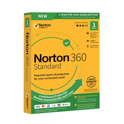 Norton 360 Standard – 1 Year / 1 Device