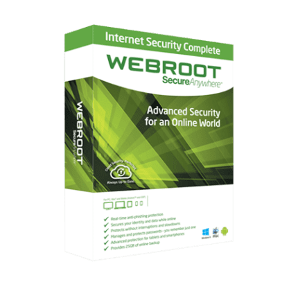 Webroot SecureAnywhere Internet Security Complete – 1 Year / 1 Device