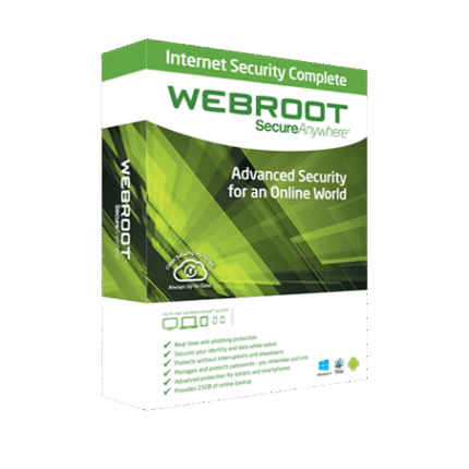 Webroot SecureAnywhere Internet Security Complete – 1 Year / 3 Devices
