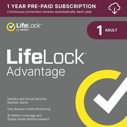 LifeLock Advantage by Norton – 1 Year / 1 Adult