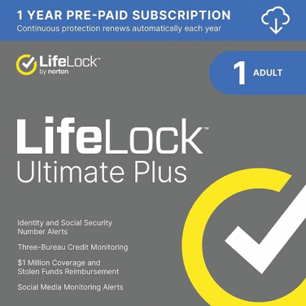 LifeLock Ultimate Plus by Norton – 1 Year / 1 Adult