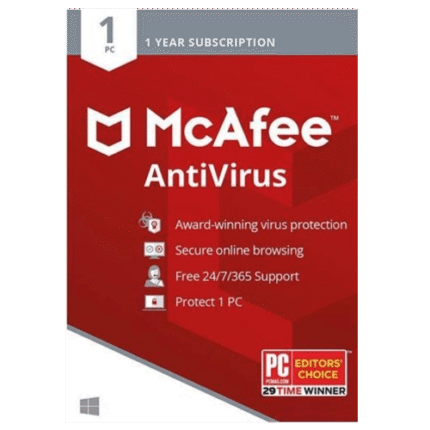 McAfee AntiVirus – 3 Year / 1 PC